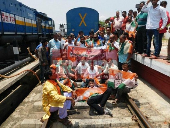 Tripura Congress halts Railway Service